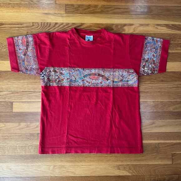 Vintage 90's Graphic T-Shirt Mens X-Large "Rainbow Serpent" Gooses Tag - Picture 1 of 6